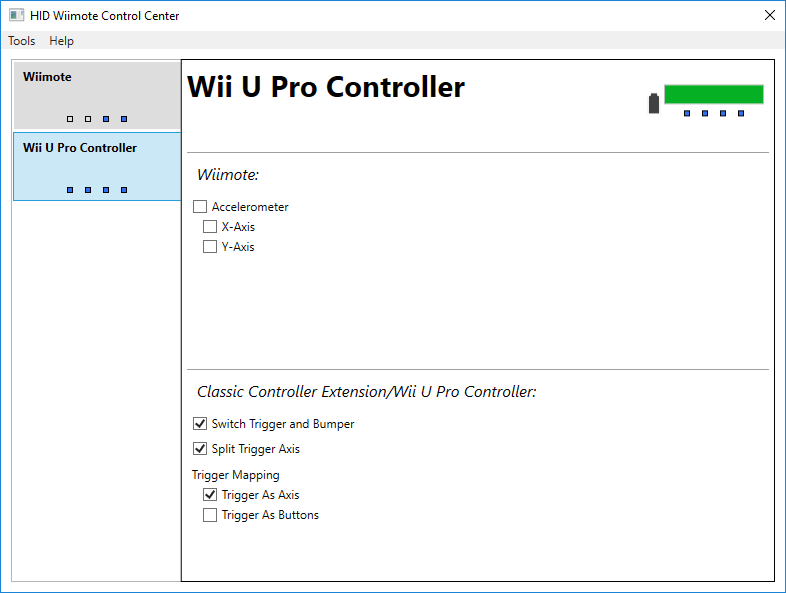 HID Wiimote Control Center